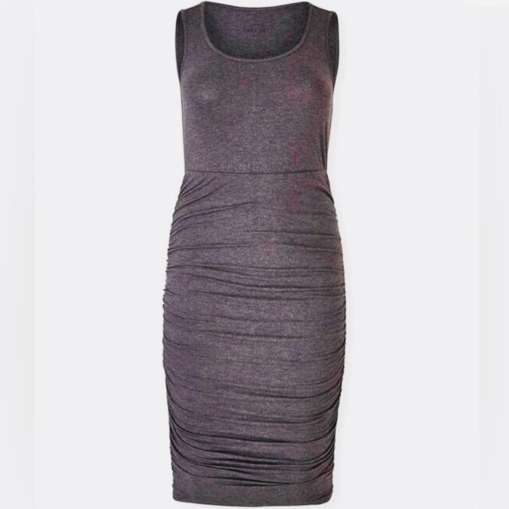 Plus Size 4X Torrid Gray Bodycon Midi Dress